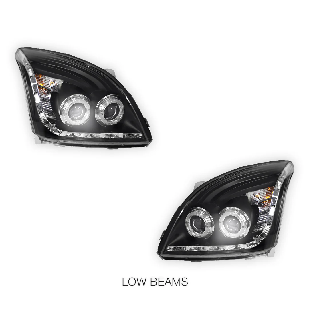 Toyota LandCruiser Prado 120 Series (2003- 2009) Angel-Eyes LED DRL Projector Headlights LH + RH - Image 5