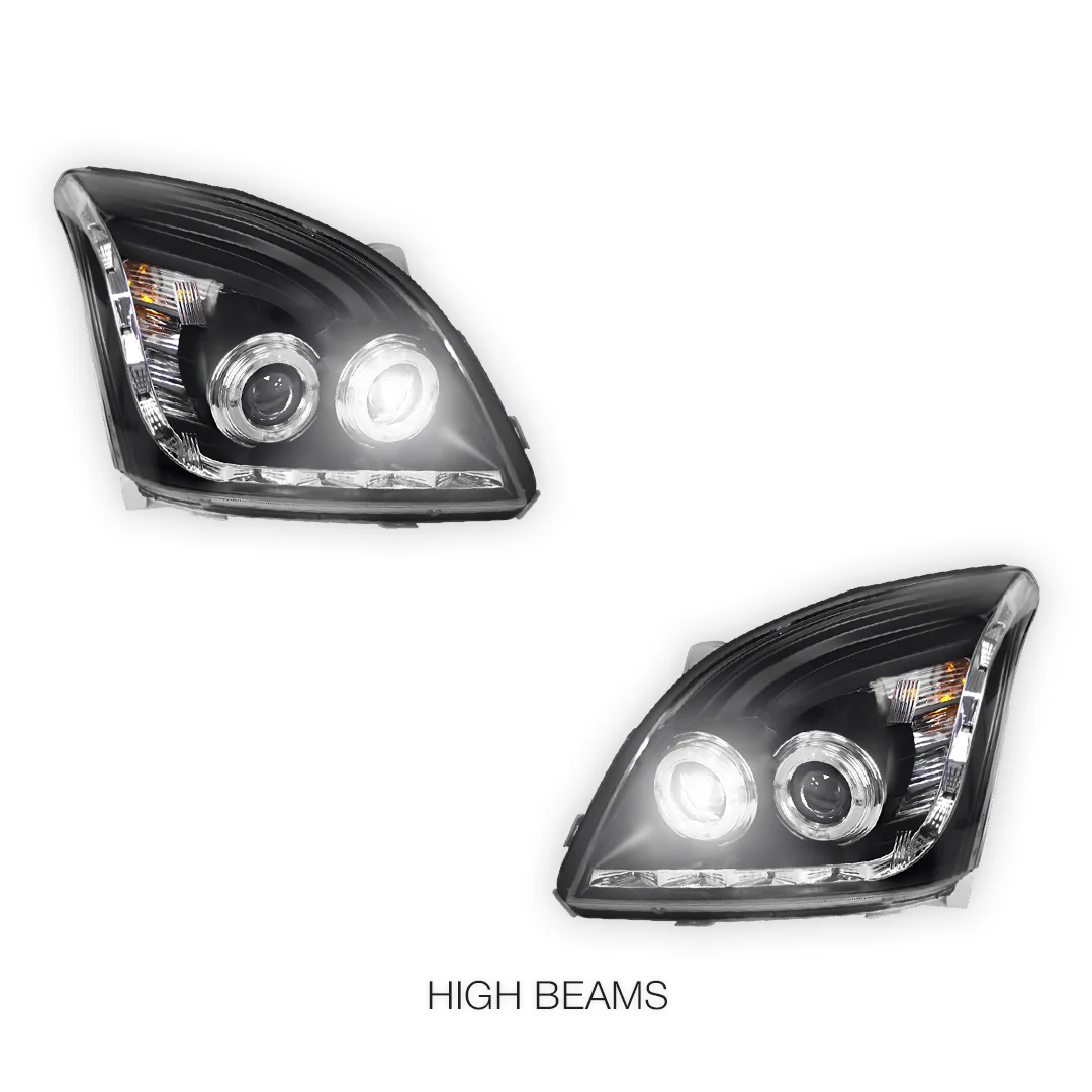 Toyota LandCruiser Prado 120 Series (2003- 2009) Angel-Eyes LED DRL Projector Headlights LH + RH - Image 6