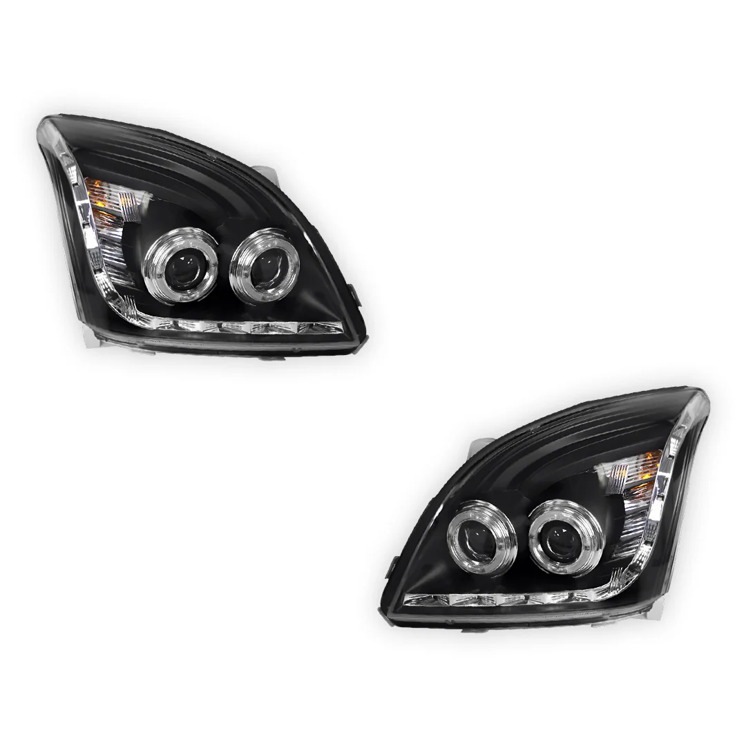 Toyota LandCruiser Prado 120 Series (2003- 2009) Angel-Eyes LED DRL Projector Headlights LH + RH - Image 7