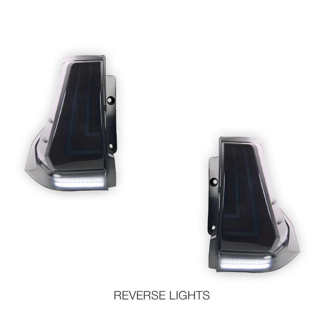 Toyota LandCruiser Prado 150 Series (2010 - 2018) Smoked L-Blade Style LED Tail Lights LH + RH - Image 5