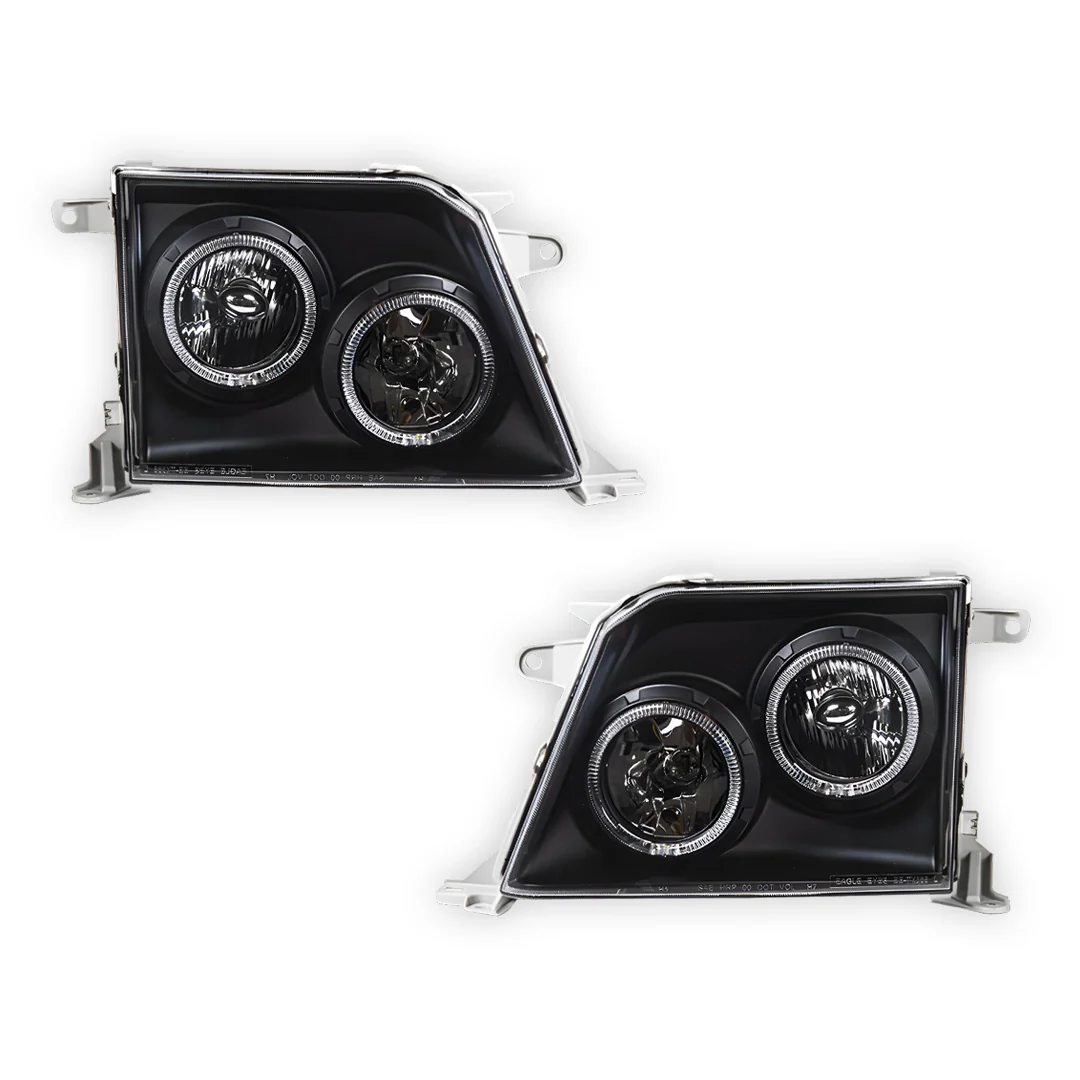 Toyota LandCruiser Prado 90 Series (1997 - 2002) Angel-Eyes DRL Projector Headlights LH + RH - Image 6