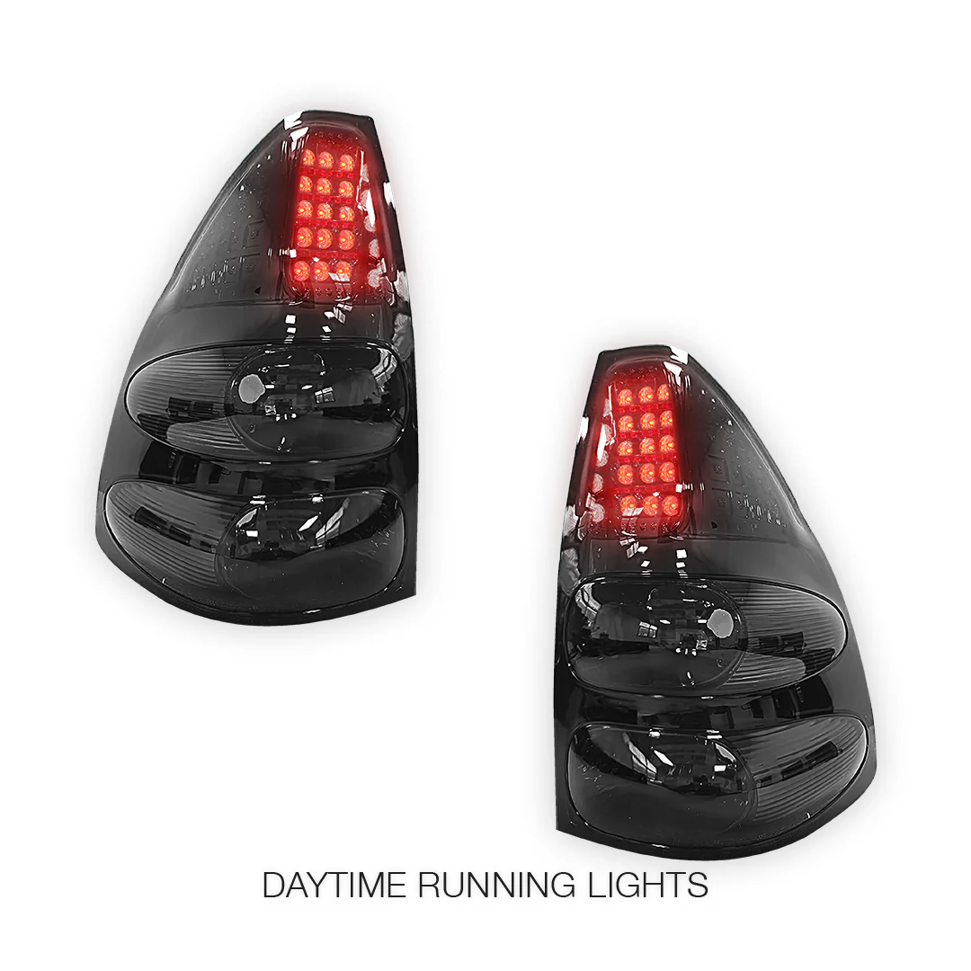 Toyota LandCruiser Prado FJ120 / LC120 Series (2003 - 2009) Smoked Black LED Tail Lights LH + RH - Image 3