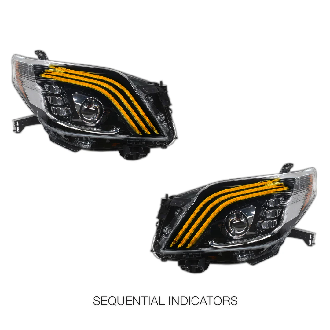 Toyota LandCruiser Prado FJ150 / LC150 Series (2009 - 2013) Sequential Full LED Projector Headlights LH + RH - Image 4