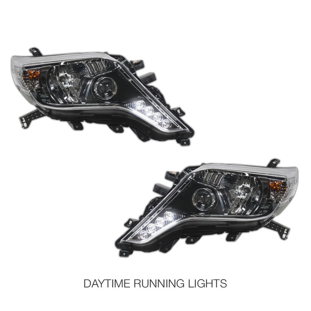 Toyota LandCruiser Prado FJ150 / LC150 Series (2013 - 2017) DRL & LED Projector Headlights LH + RH - Image 3