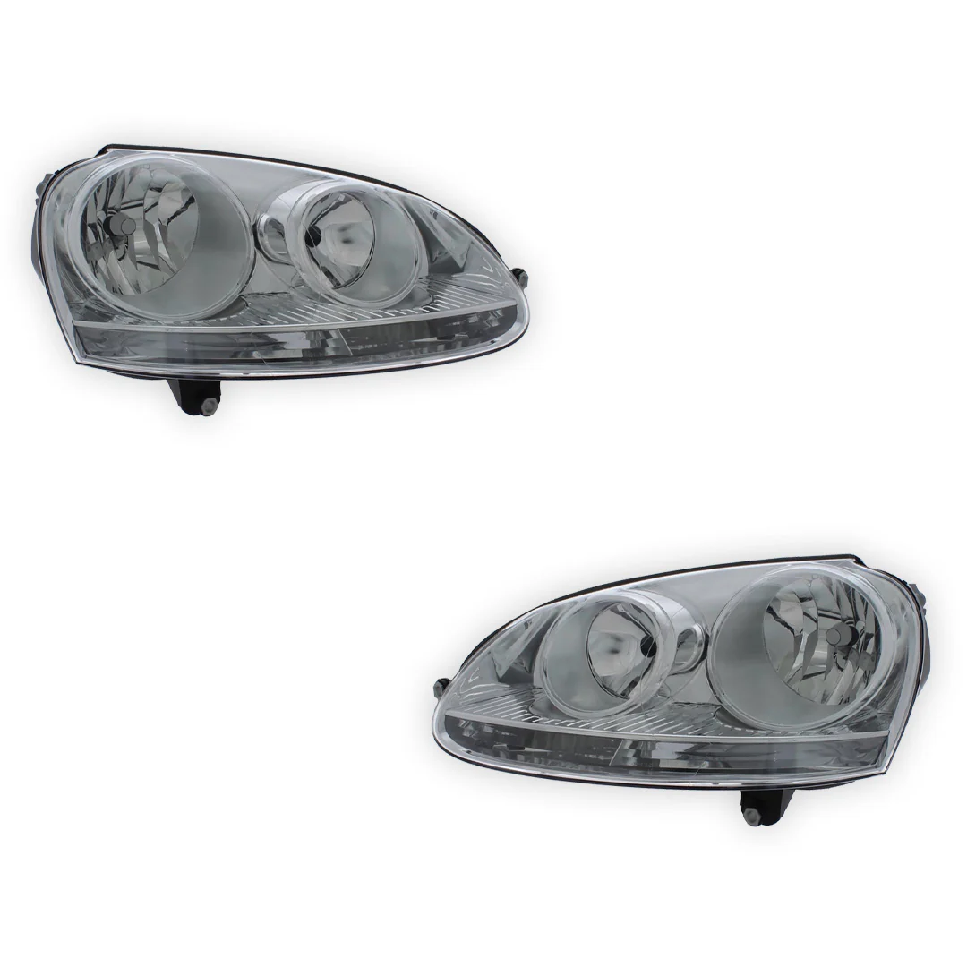 Volkswagen Golf MK5 Chrome Headlights 2004 - 2010 OEM-Style Aftermarket Left & Right - Image 2