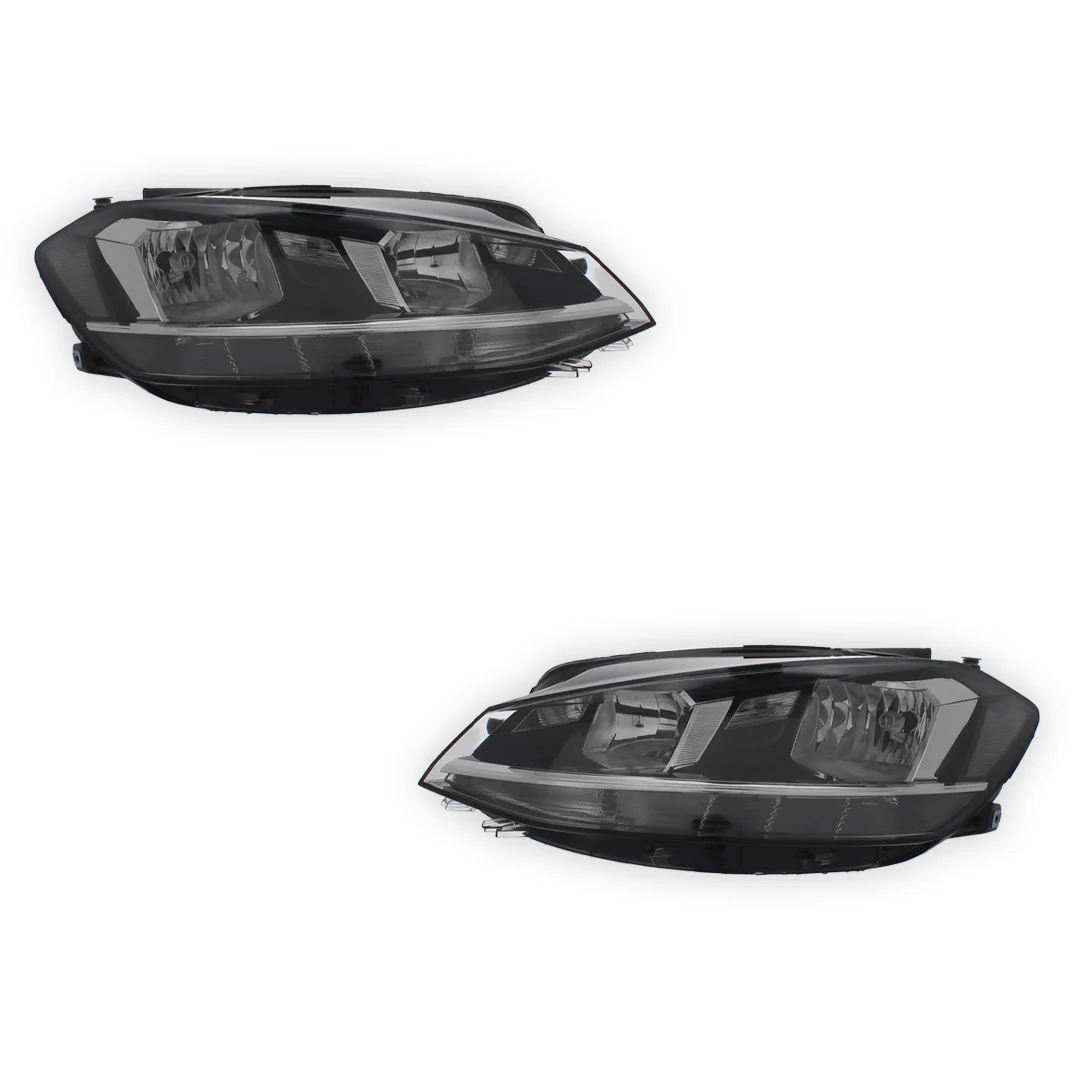 Volkswagen Golf MK7 Black Headlights 2017 - 2020 OEM-Style Aftermarket Left & Right - Image 2