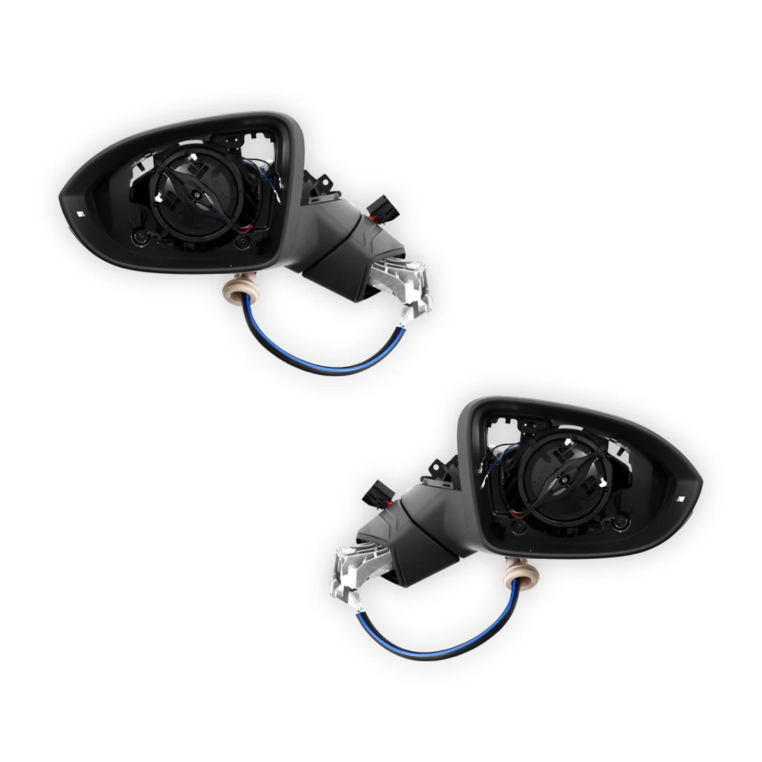 Volkswagen Golf MK8 (2021 - 2026) Genuine Black With Mirror Lamp Door Mirror Body LH + RH - Image 2