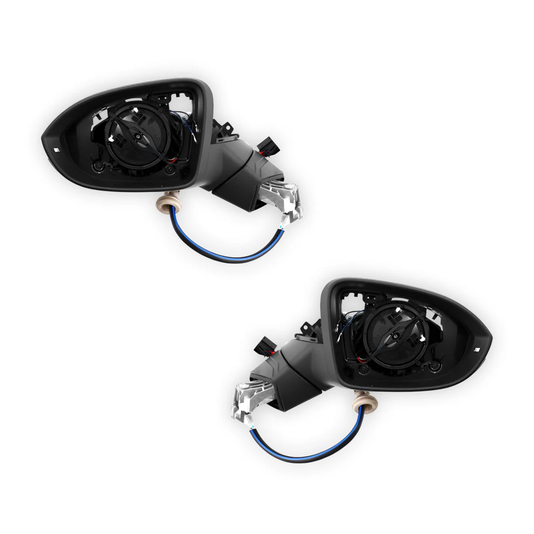 Volkswagen Golf MK8 (2021 - 2026) Genuine Black With Mirror Lamp Door Mirror Body LH + RH - Image 2