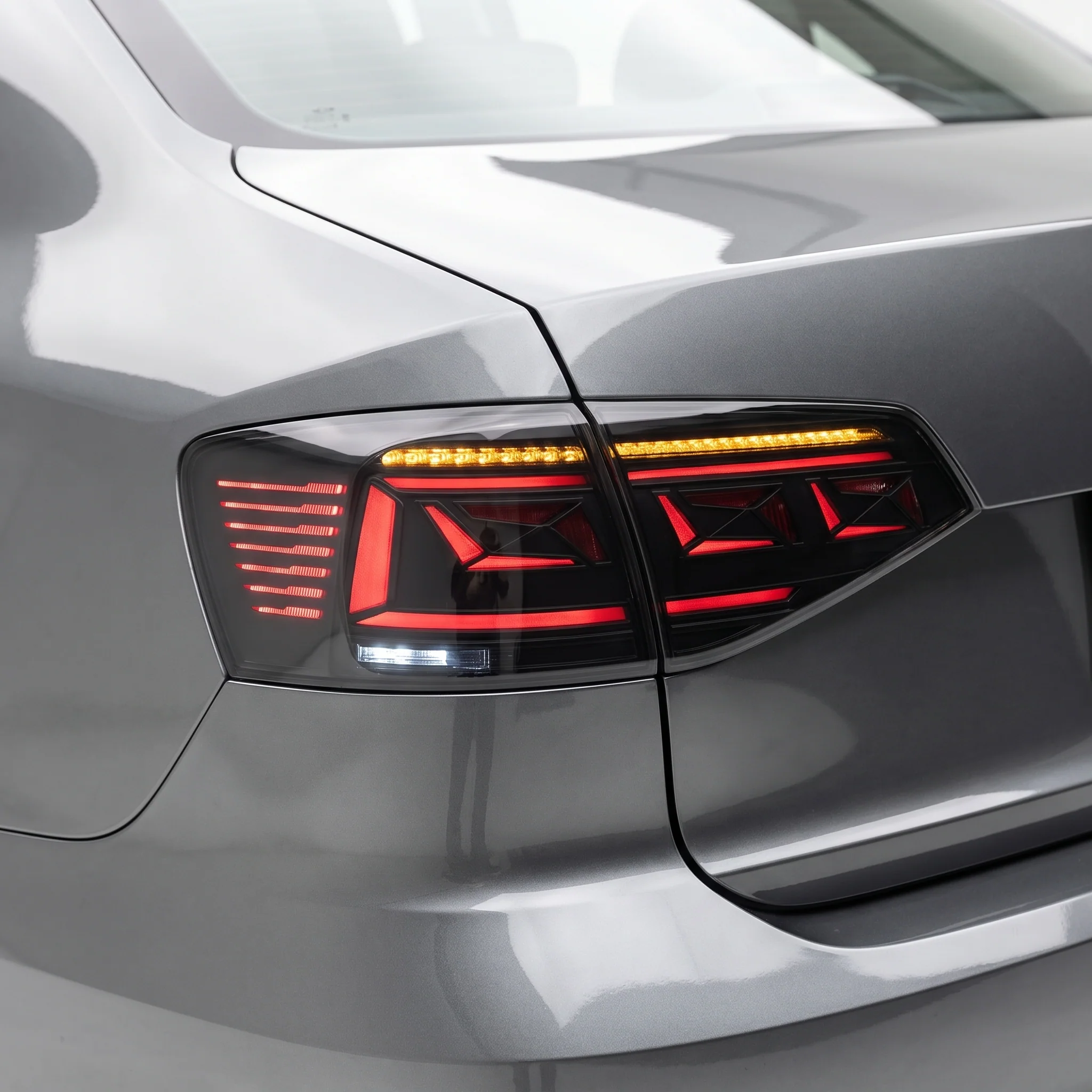 Volkswagen Jetta MK6 (2015 - 2018) Sequential Smoked Tail Lights LH + RH - Image 2