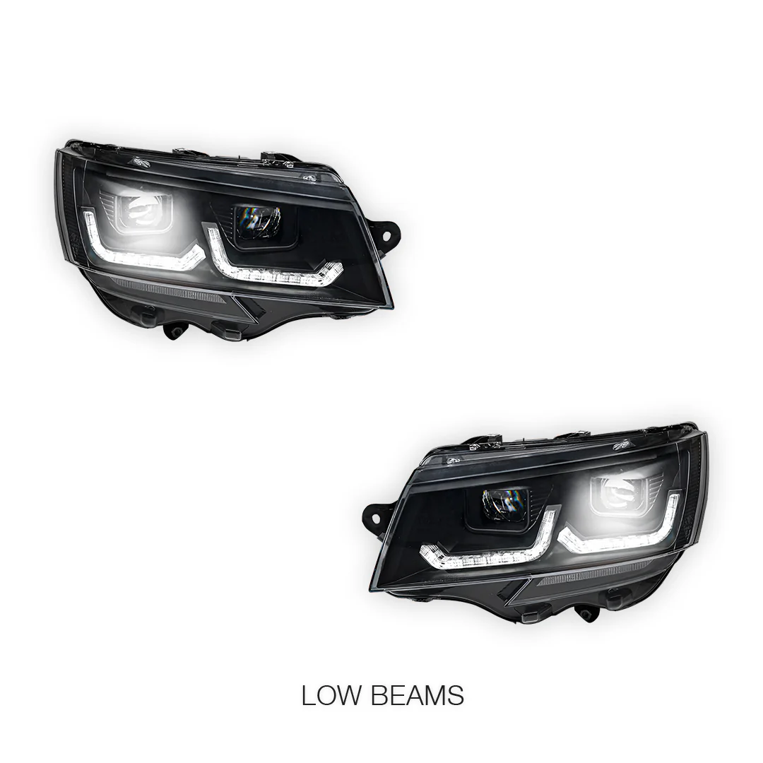 Volkswagen Multivan T6.1 (2020 - 2024) Black DRL LED Projector With Sequential Indicators Headlights LH + RH - Image 4