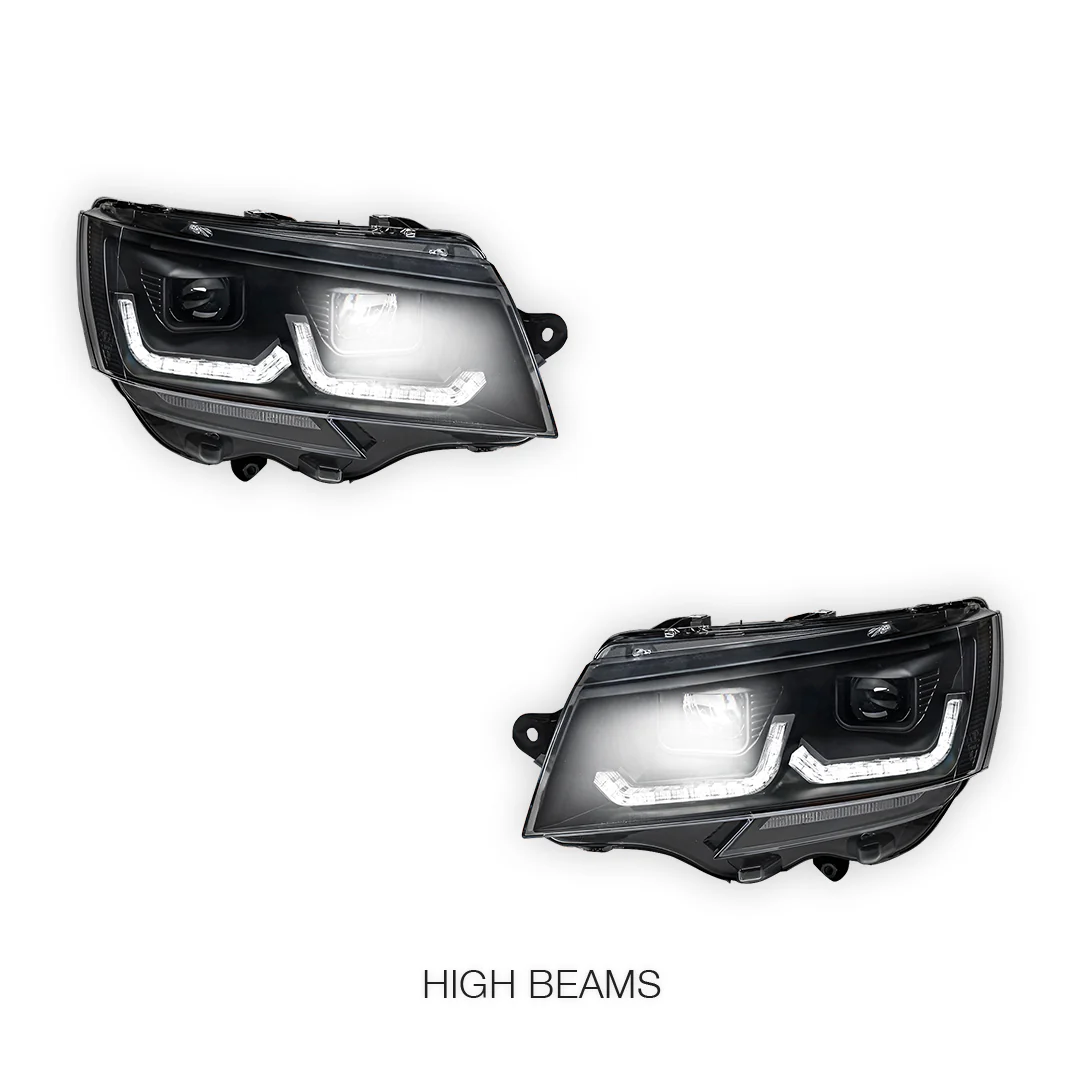 Volkswagen Multivan T6.1 (2020 - 2024) Black DRL LED Projector With Sequential Indicators Headlights LH + RH - Image 5