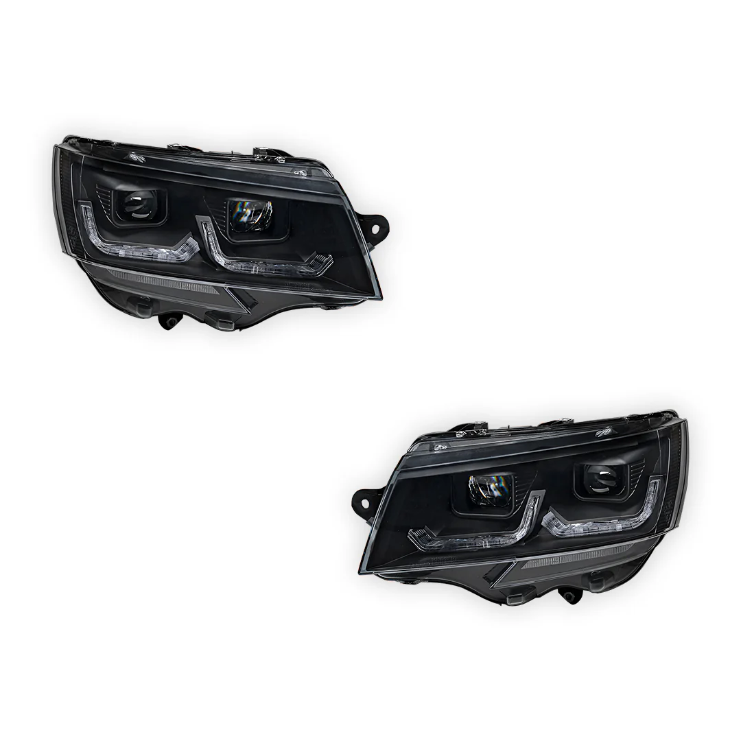 Volkswagen Multivan T6.1 (2020 - 2024) Black DRL LED Projector With Sequential Indicators Headlights LH + RH - Image 6