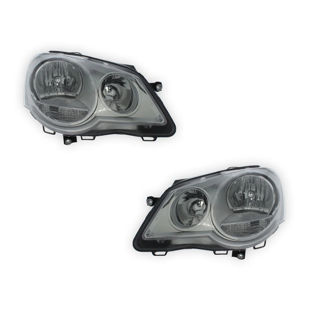 Volkswagen Polo MK4 9N3 Chrome Headlights 2005 - 2010 UEM-Style Aftermarket Left & Right - Image 2