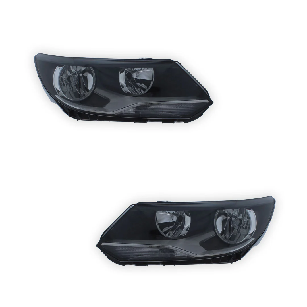 Volkswagen Tiguan Black Headlights 2011 - 2017 OEM-Style Aftermarket Left & Right - Image 2